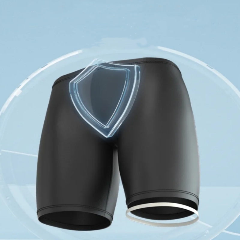 Men Boxers Shorts Silicone PU  - Pouch Boxer Pouch ulasan dan harga