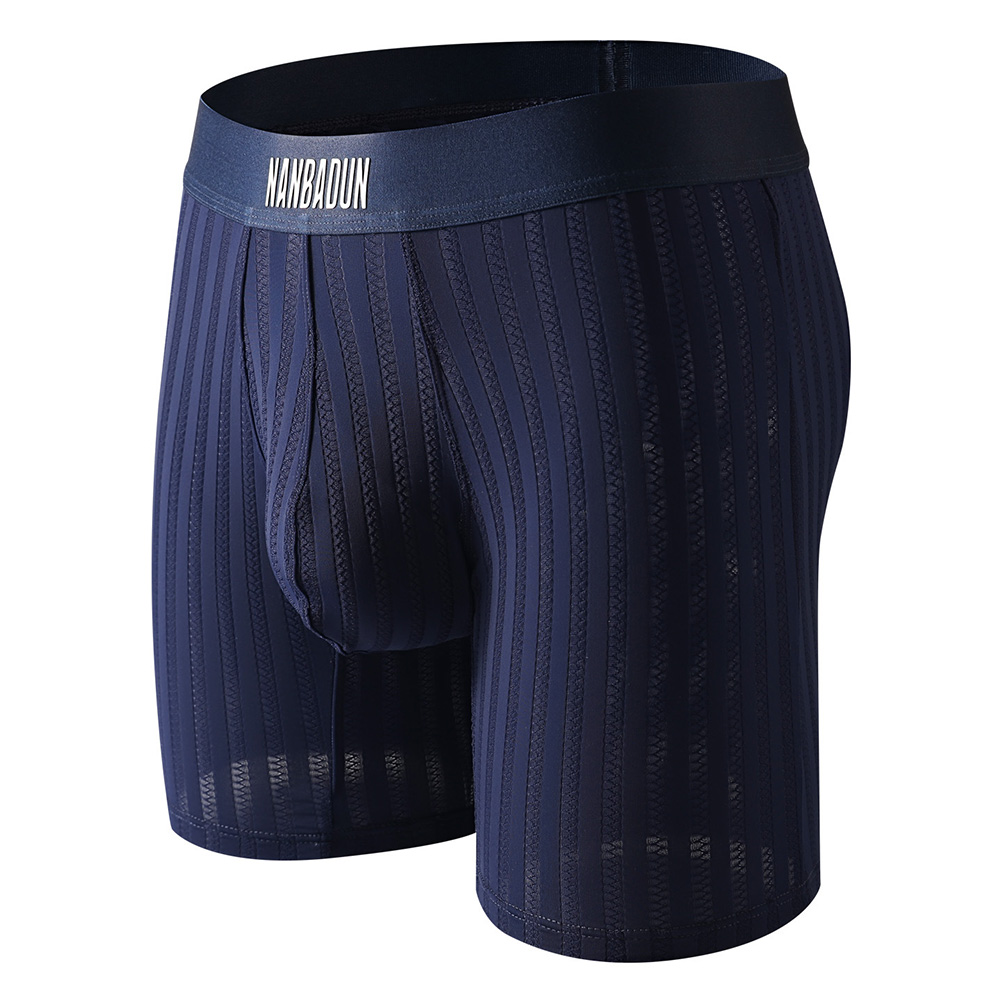 Men Ice Silk Long Leg Shorts B - Long Leg Trunk Men ulasan dan harga