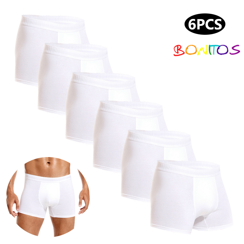 6pcs White Men Panties Cotton  - Multi Pack Underwear ulasan dan harga