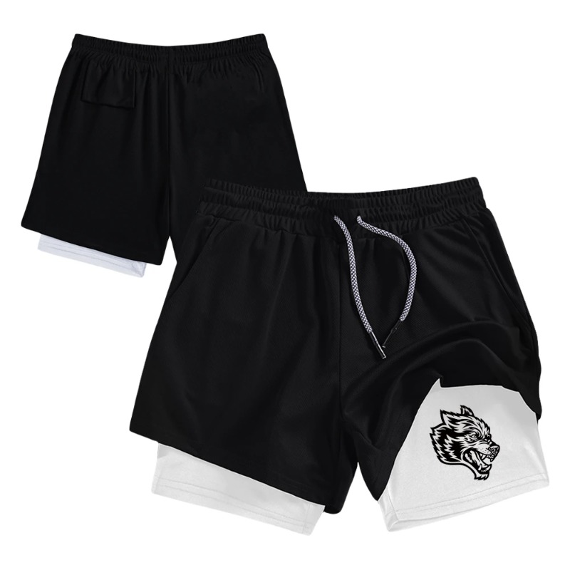 Streetwear Men's Double Layer  - Compression Shorts Athletes ulasan dan harga