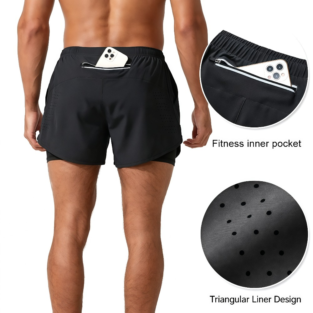 1Pcs Men Athletic Running Shor - Compression Shorts Athletes ulasan dan harga