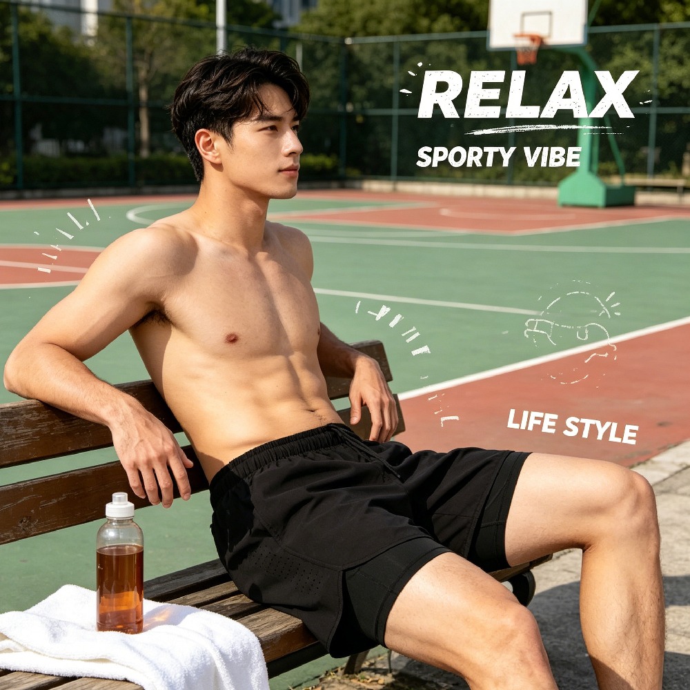 1Pcs Men Athletic Running Shor - Compression Shorts Athletes ulasan dan harga