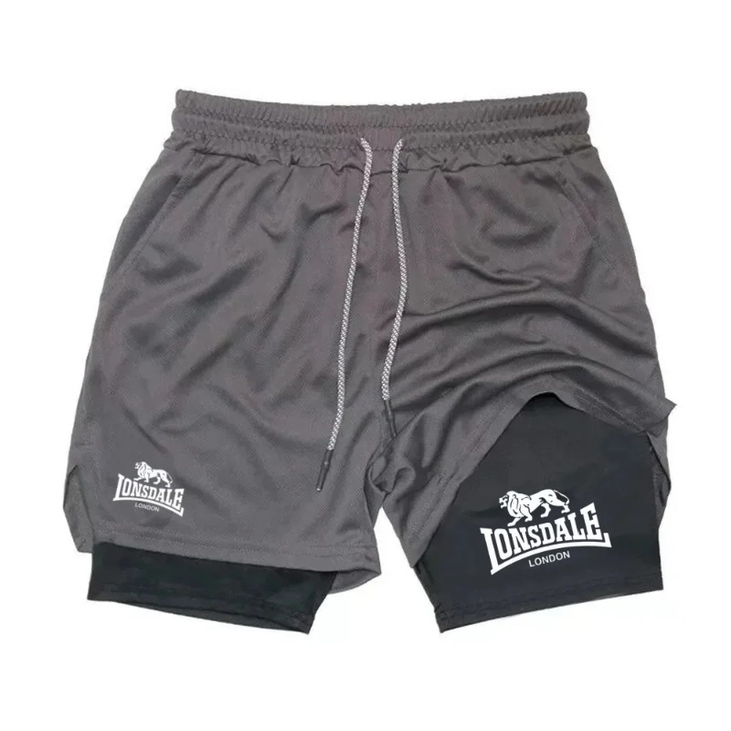 Print 2 in 1 Running Shorts fo - Compression Shorts Athletes ulasan dan harga