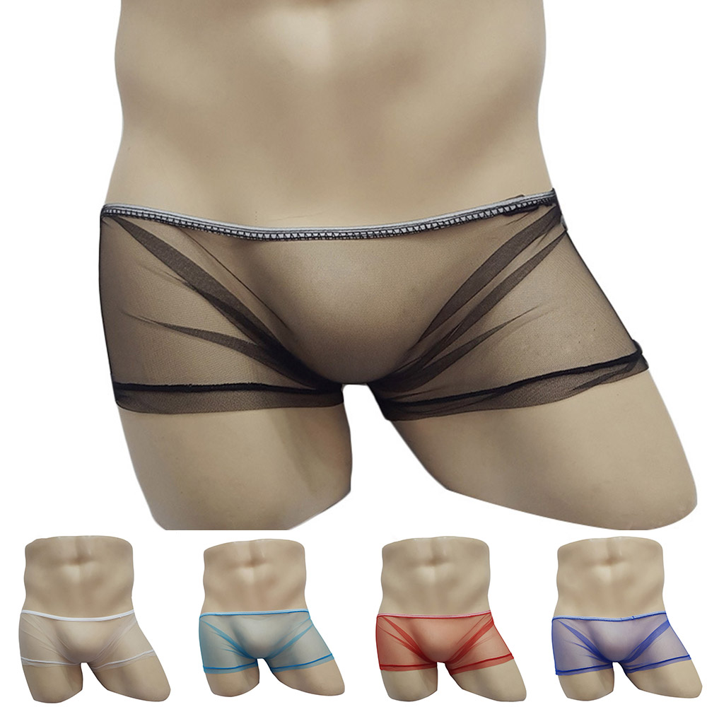 Male Boxer Men Briefs Sheer un - Trunk Breathable Men ulasan dan harga