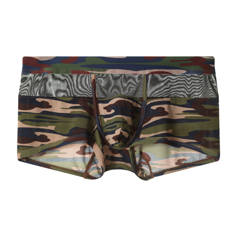 Camouflage Boxer Shorts Men Po - Mesh Sport Boxer ulasan dan harga