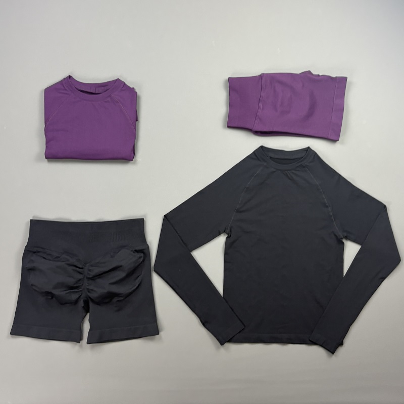 2 Piece Gym Set Women Raglan L - Compression Shorts Athletes ulasan dan harga