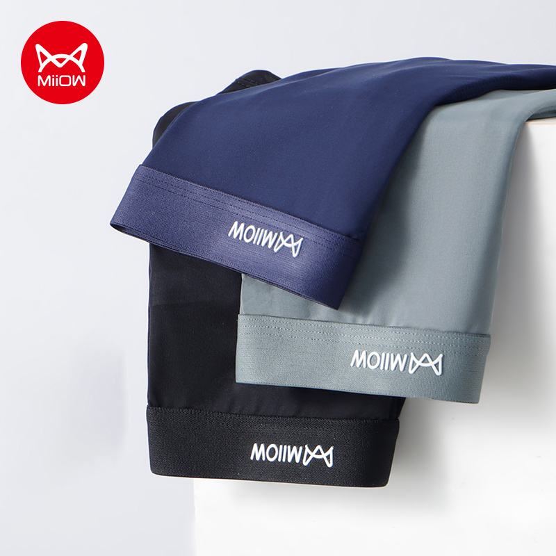MiiOW 3Pcs Summer Thin Ice Sil - Boxer Shorts Modal ulasan dan harga