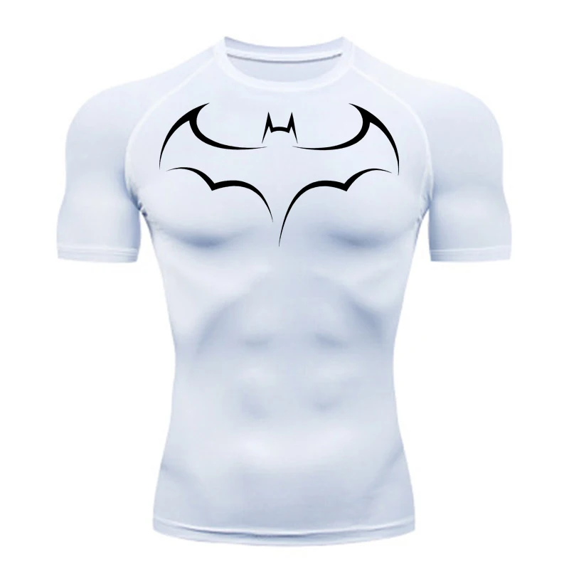 Bat Printed Men's Tight T-Shir - T Shirt Tight Fit ulasan dan harga
