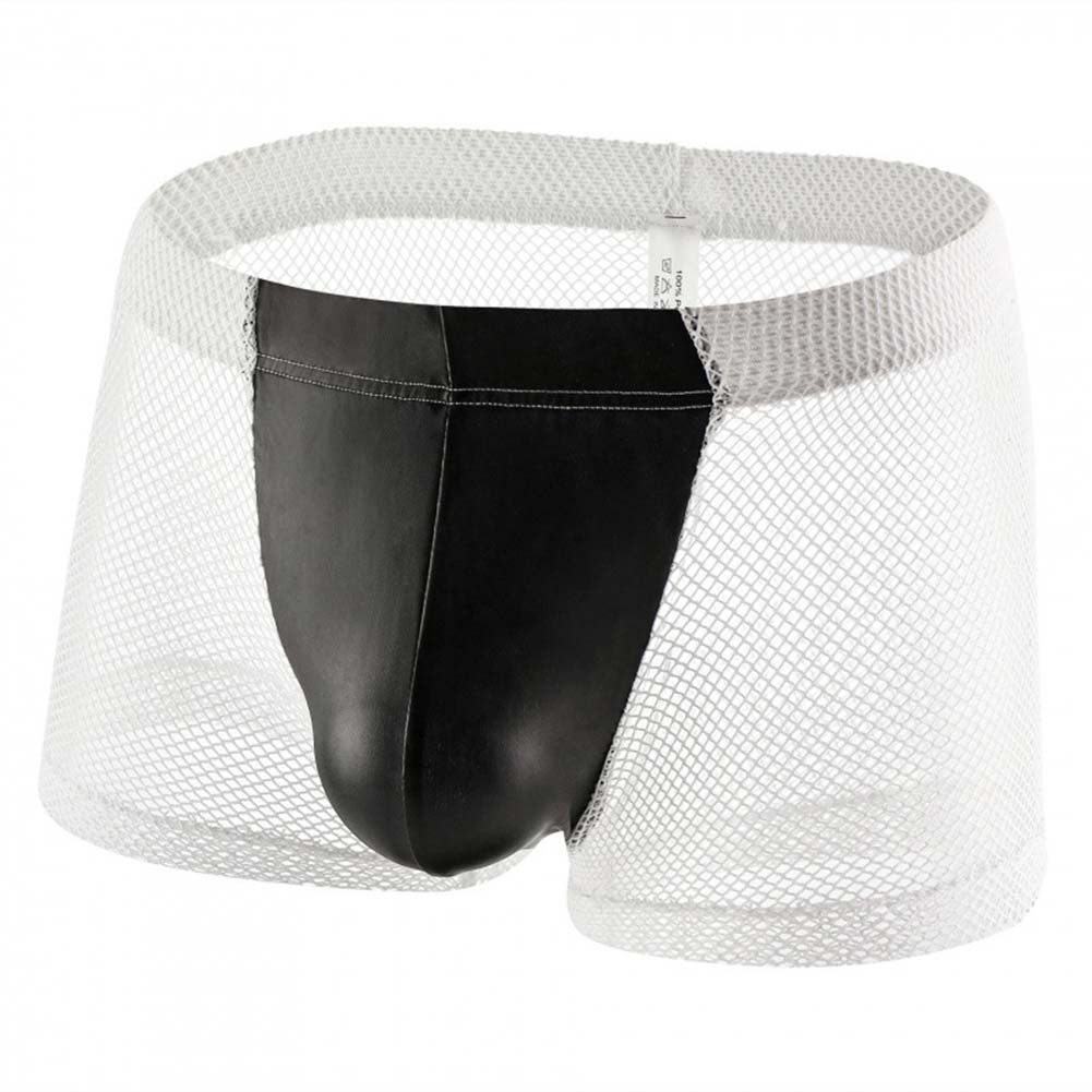 Men Mesh See Through Boxer Sho - Pouch Boxer Pouch ulasan dan harga