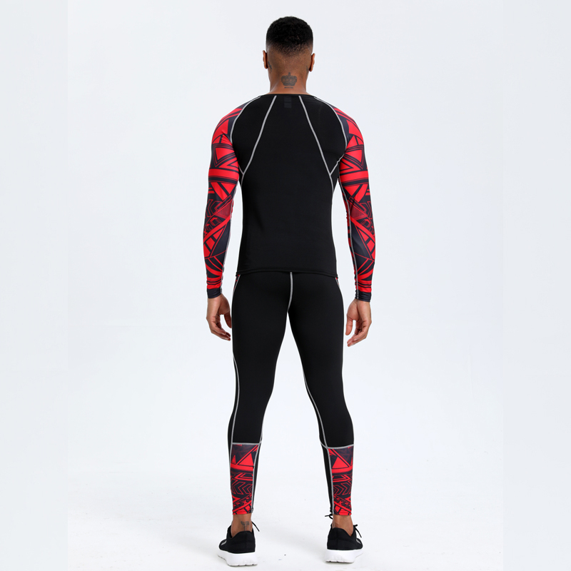 Men's PRO Sports Fitness Suit: - T Shirt Tight Fit ulasan dan harga