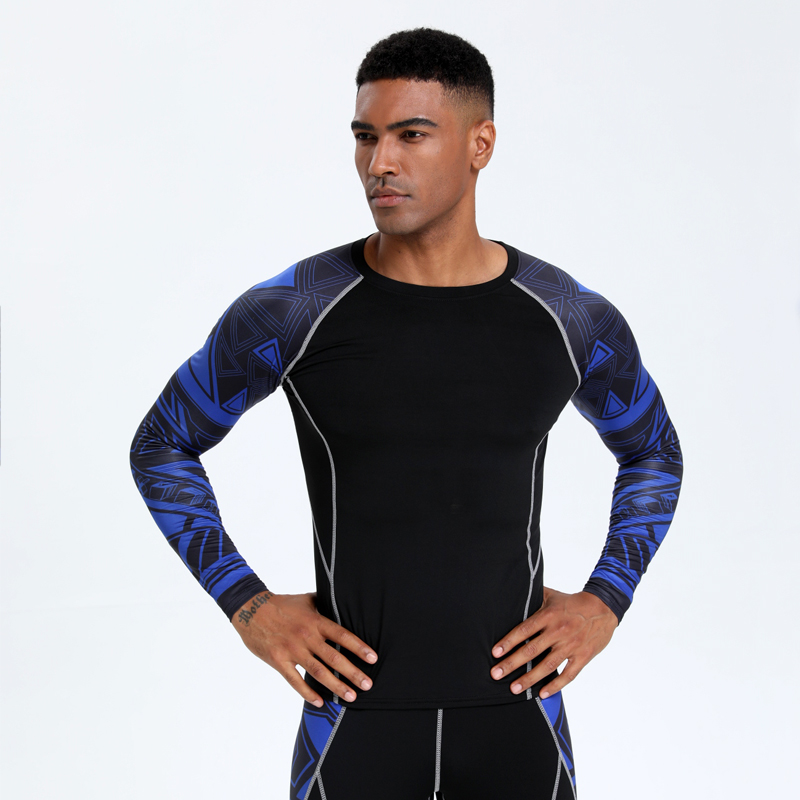 Men's PRO Sports Fitness Suit: - T Shirt Tight Fit ulasan dan harga