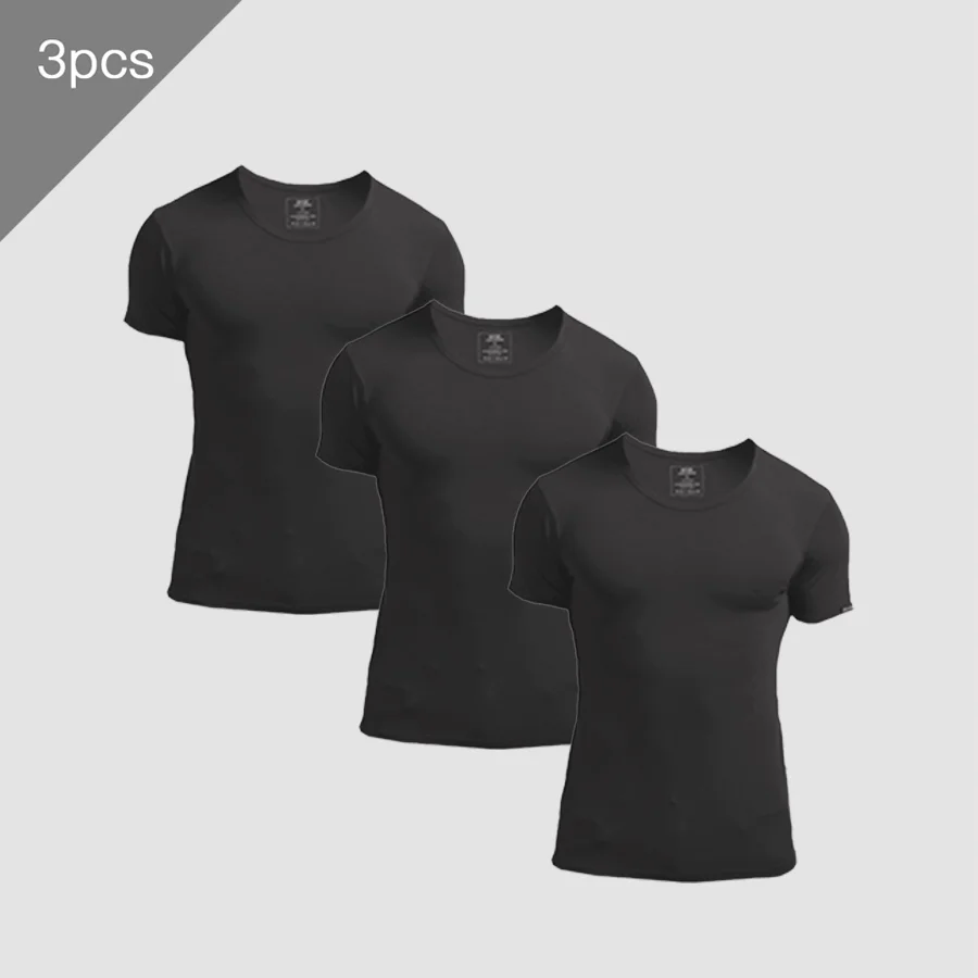 3PCS Men's Summer Short Sleeve - Undershirt Crew Neck ulasan dan harga