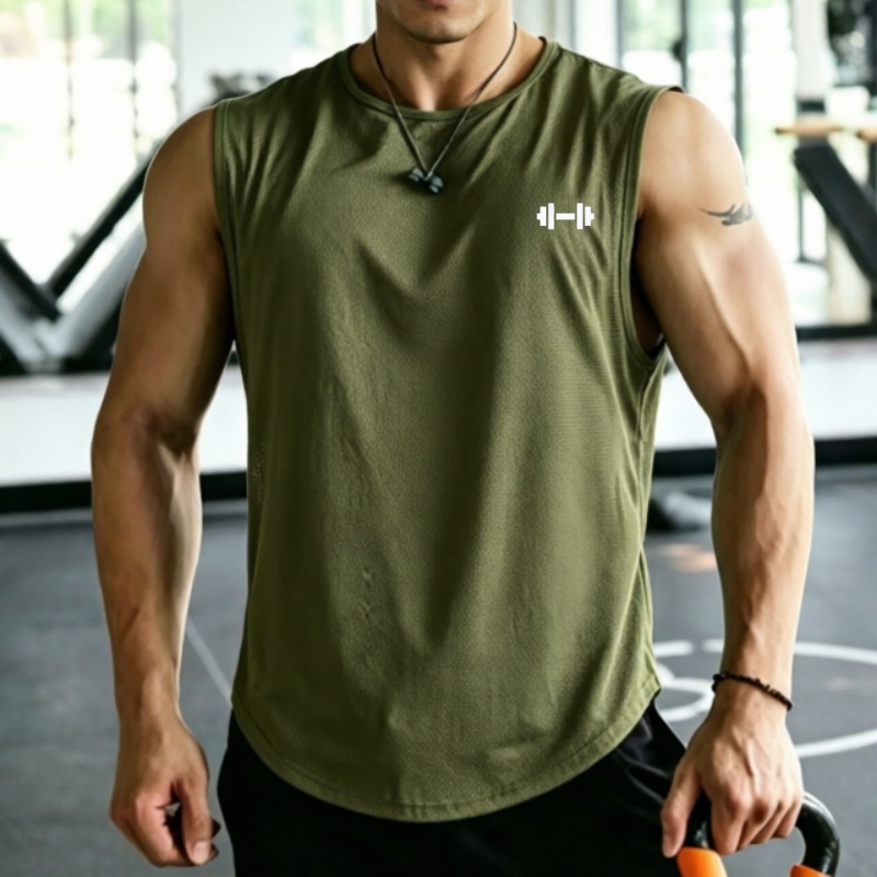 2026 Men mesh Quick Dry Tank T - Undershirt Crew Neck ulasan dan harga