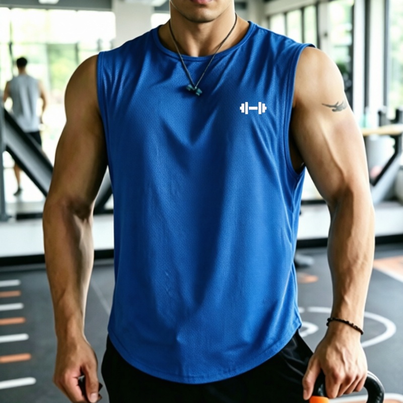 2026 Men mesh Quick Dry Tank T - Undershirt Crew Neck ulasan dan harga