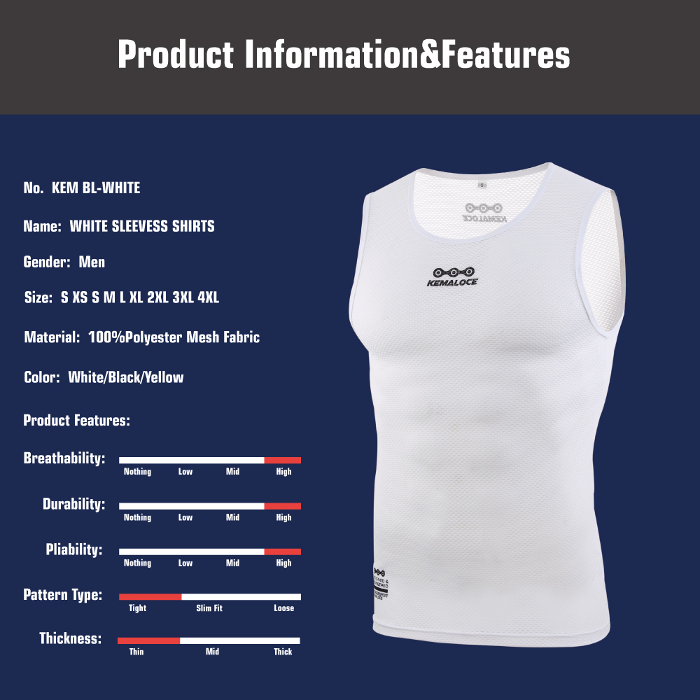 KEMALOCE Cycling Base Layer Sl - Sleeveless Undershirt ulasan dan harga