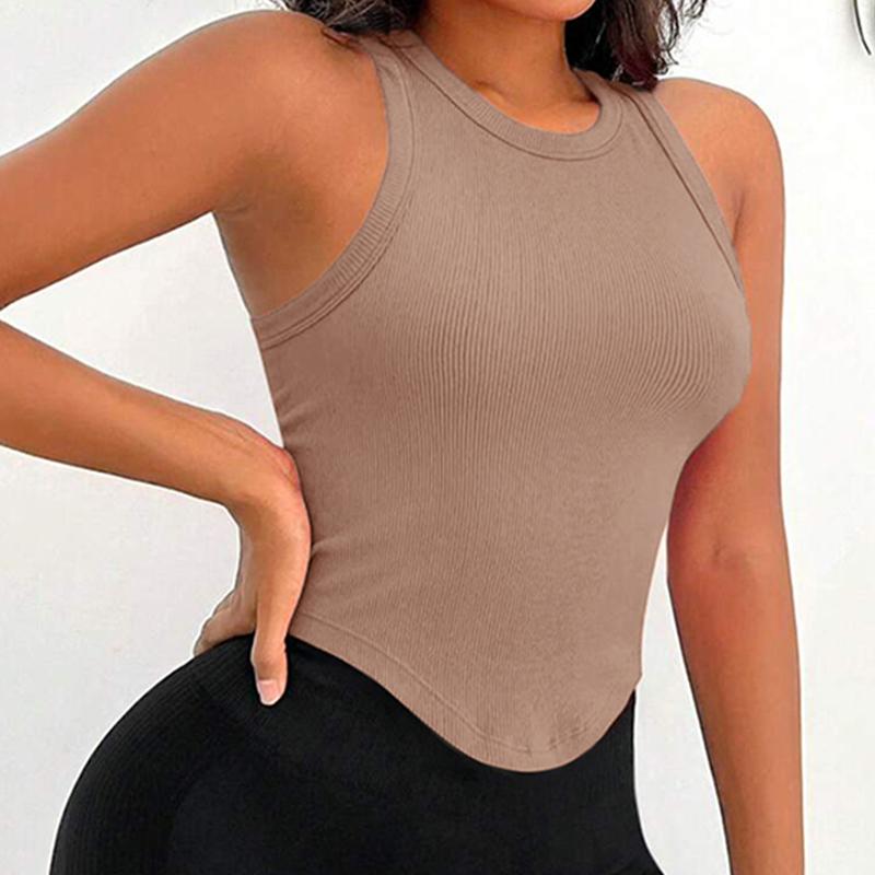 Womens Ribbed Racerback Curved - Tank Top Ribbed ulasan dan harga