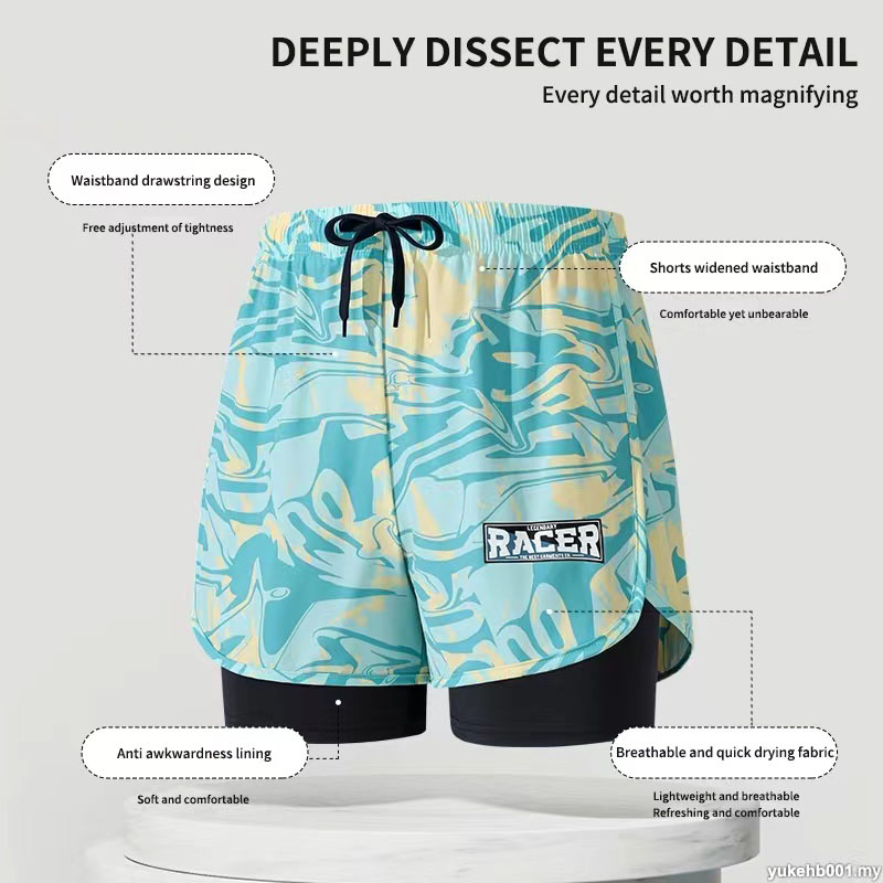 Swimming Trunks Adult Double L - Trunk Breathable Men ulasan dan harga