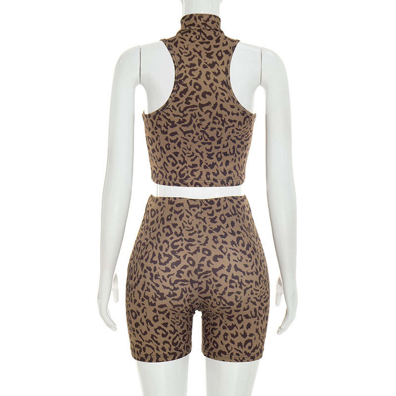 Leopard Print Ribbed Slim 2 Pi - Tank Top Ribbed ulasan dan harga