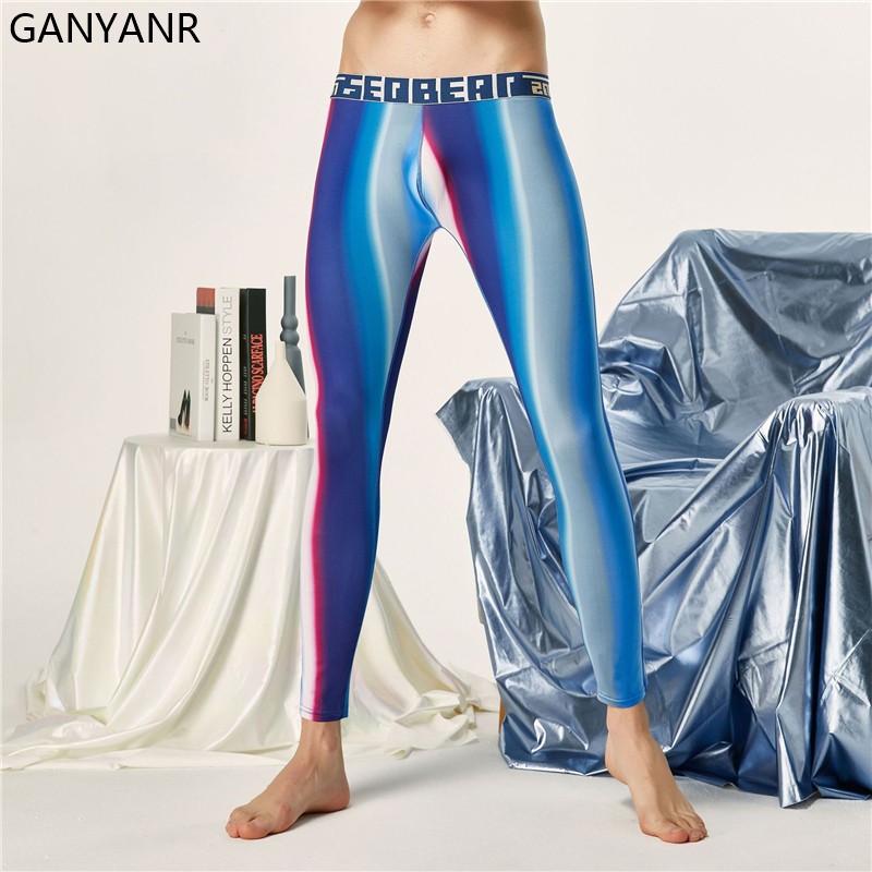 GANYANR Running Tights Men Com - Compression Long Pant ulasan dan harga