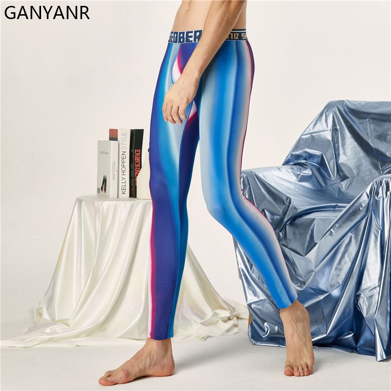 GANYANR Running Tights Men Com - Compression Long Pant ulasan dan harga