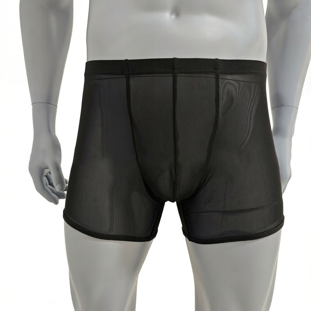 Men Mesh See-through Ultra-thi - Long Leg Trunk Men ulasan dan harga