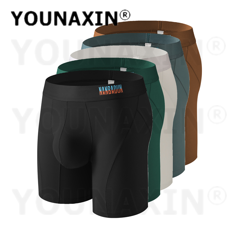 5 Pieces Men's Extended Leg Bo - Long Leg Trunk Men ulasan dan harga