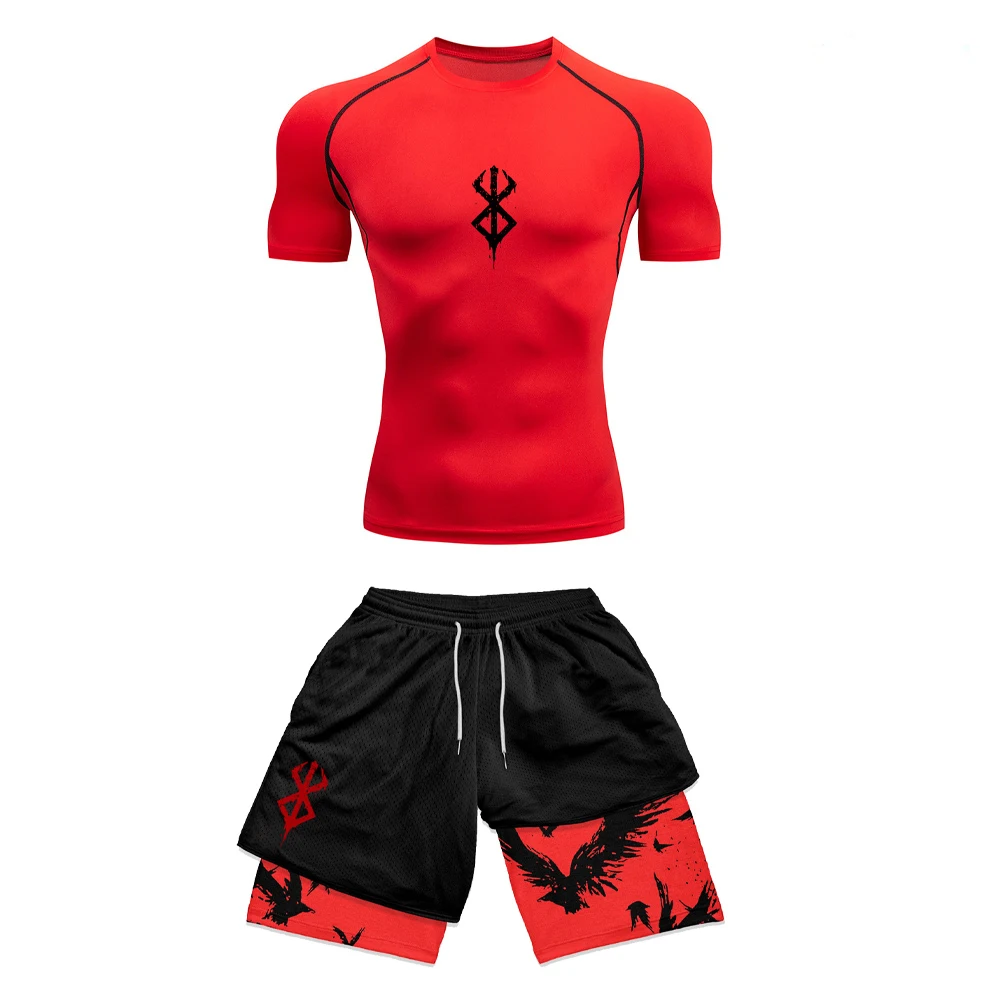 Anime 3D Printed Men's Compres - Compression Shorts Athletes ulasan dan harga