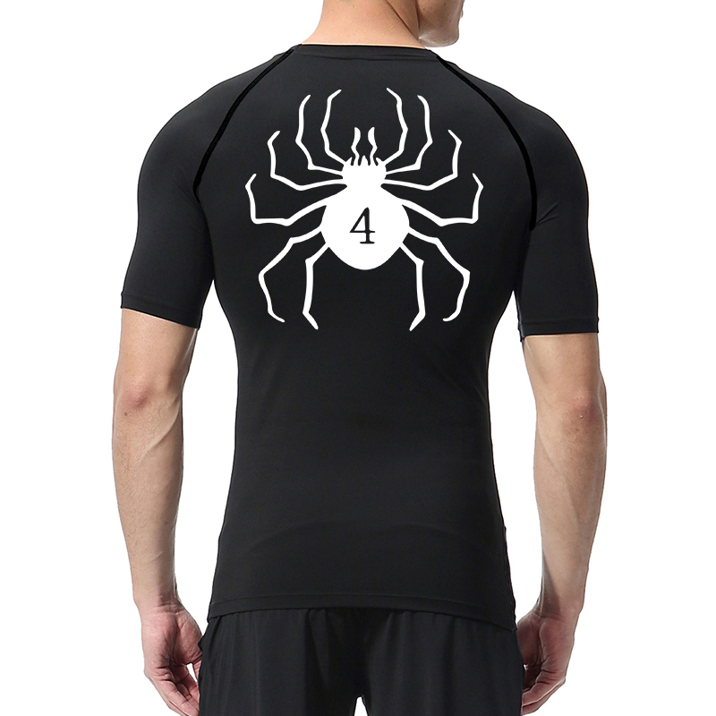 Spider Print Compression Shirt - Base Layer Top ulasan dan harga