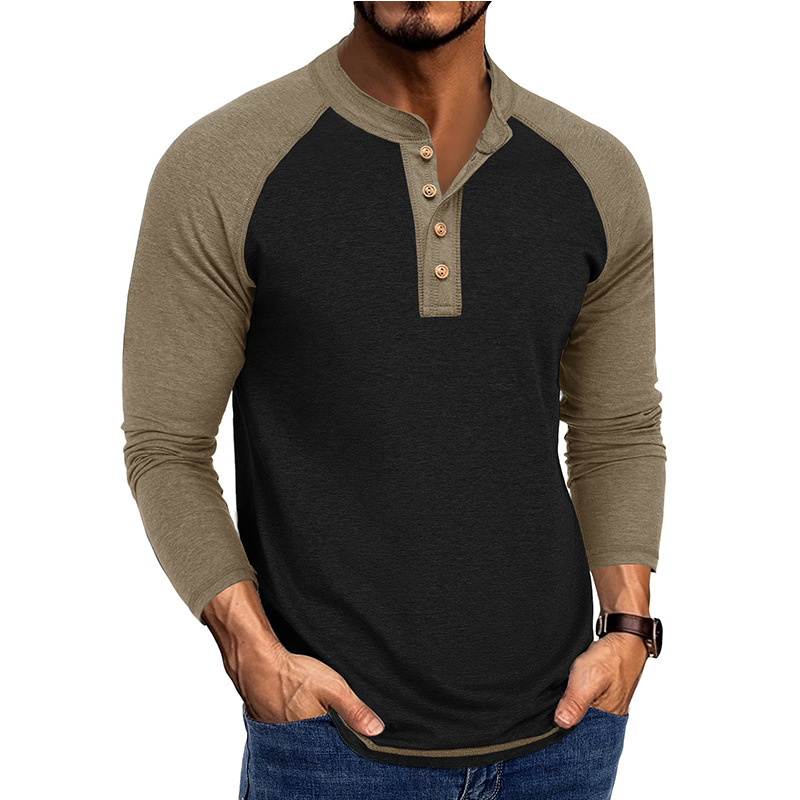 Men's New Long Sleeve Henley S - Base Layer Top ulasan dan harga