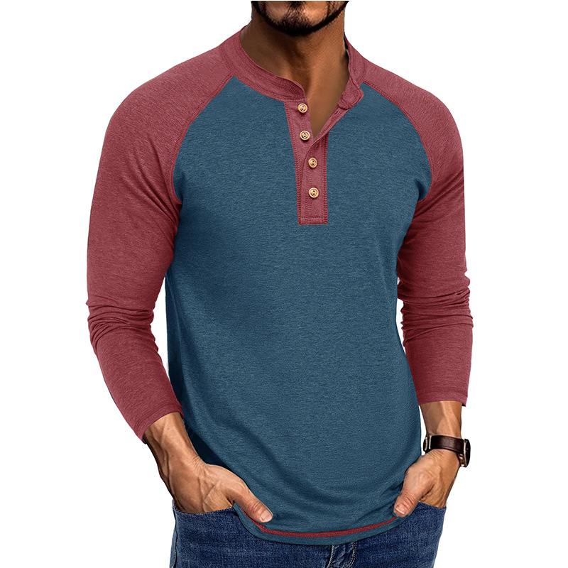 Men's New Long Sleeve Henley S - Base Layer Top ulasan dan harga