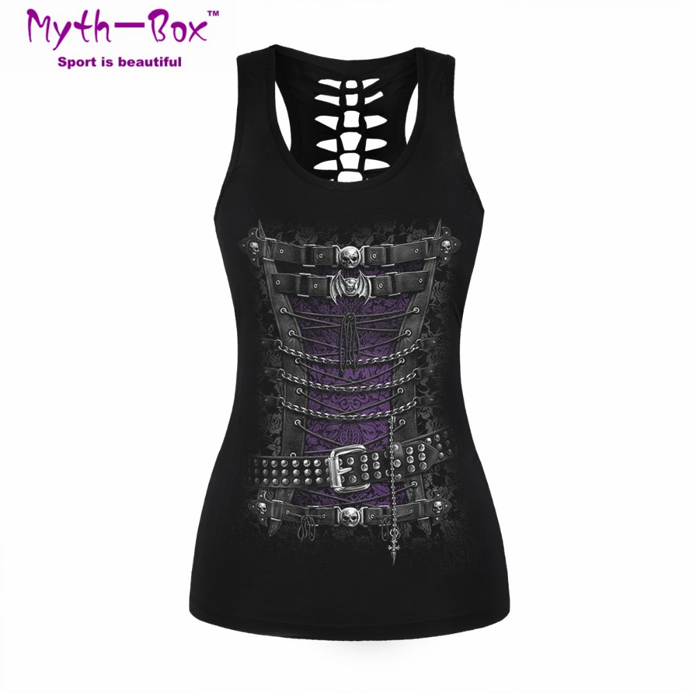 Women Sport Vest Bad Cat Print - Sleeveless Undershirt ulasan dan harga