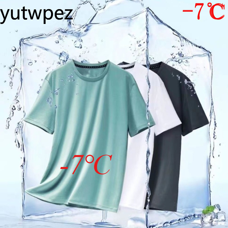 Summer Ice Silk Men T Shirt Sh - T Shirt Tight Fit ulasan dan harga