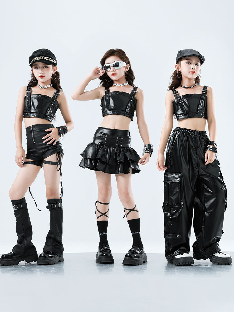 Kid Kpop Hip Hop Clothing Blac - Suspender Tank Top ulasan dan harga