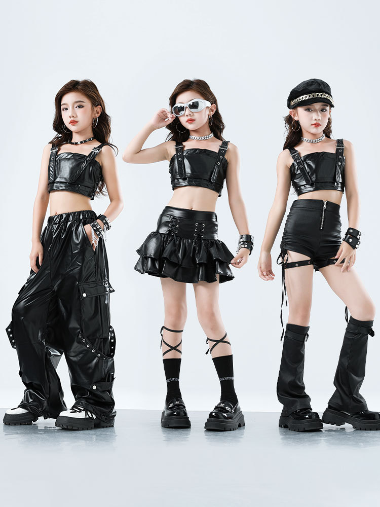 Kid Kpop Hip Hop Clothing Blac - Suspender Tank Top ulasan dan harga