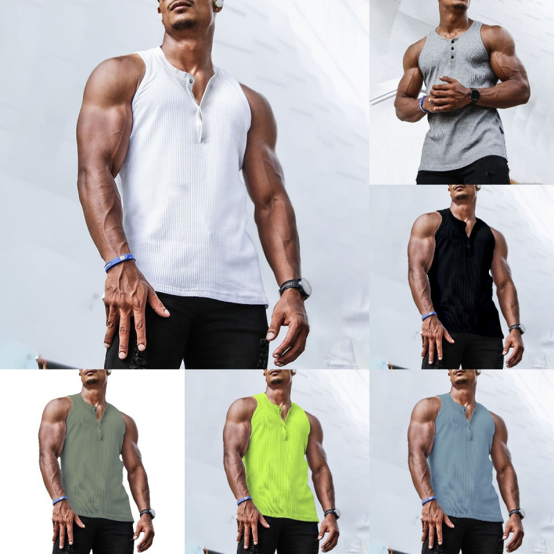 Men’s Ribbed Top Sleeveless He - Undershirt Crew Neck ulasan dan harga