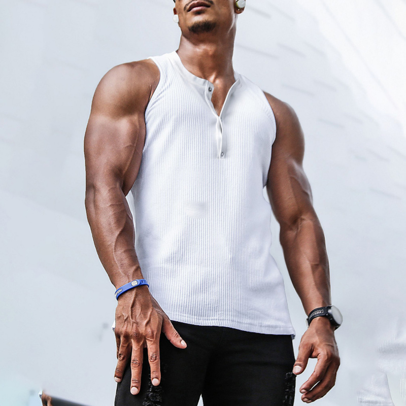 Men’s Ribbed Top Sleeveless He - Undershirt Crew Neck ulasan dan harga
