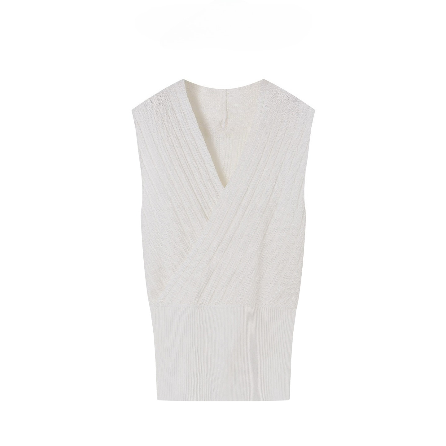 Women's Sleeveless Wrap Knit S - Tank Top Ribbed ulasan dan harga