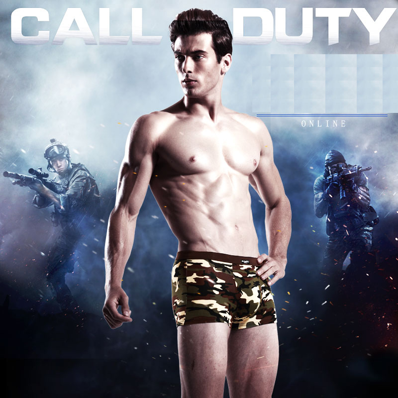 4pcs/lot Camouflage Boxer Men  - Multi Pack Underwear ulasan dan harga