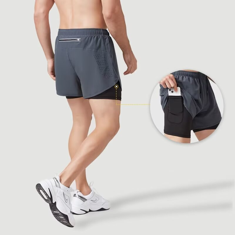 Men 2 in 1 Compression Liner S - Compression Shorts Athletes ulasan dan harga